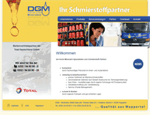 Tablet Screenshot of dgm-mineraloele.de